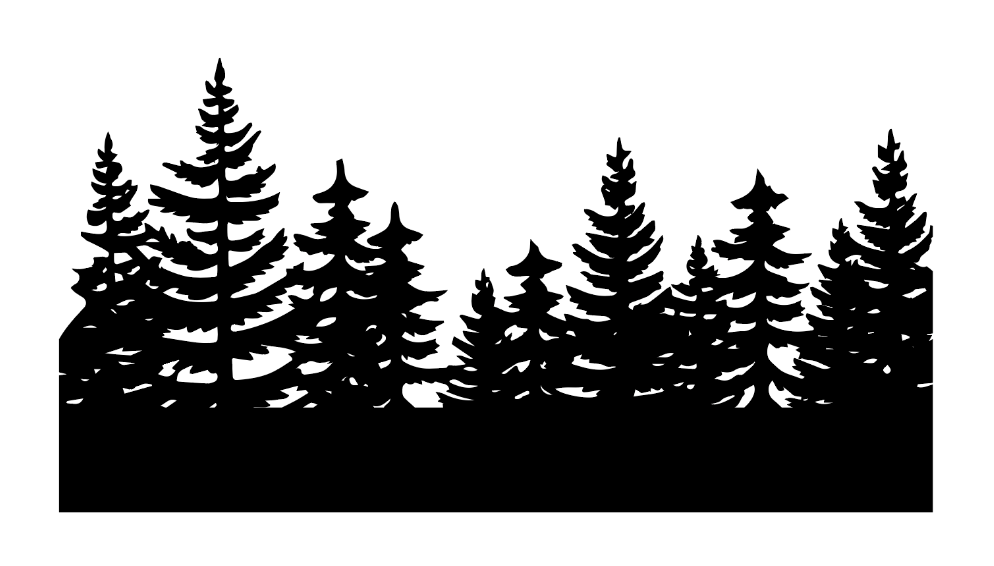 Airbrush Schablone - Tannen Wald Bäume Landschaft 