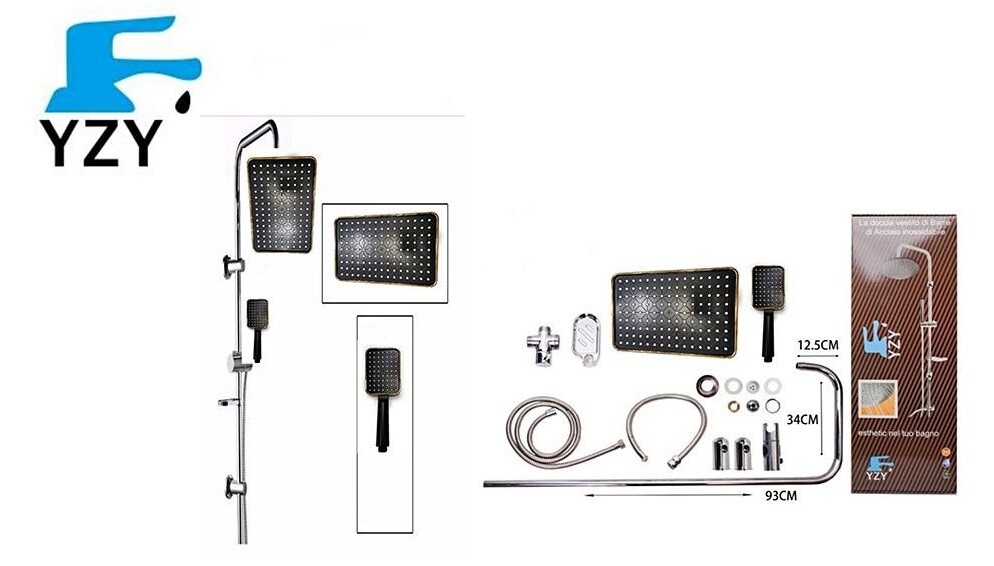 Asta Saliscendi Cromata Colonna Doccia Soffione Doccetta Saliscendi 99002 yzy