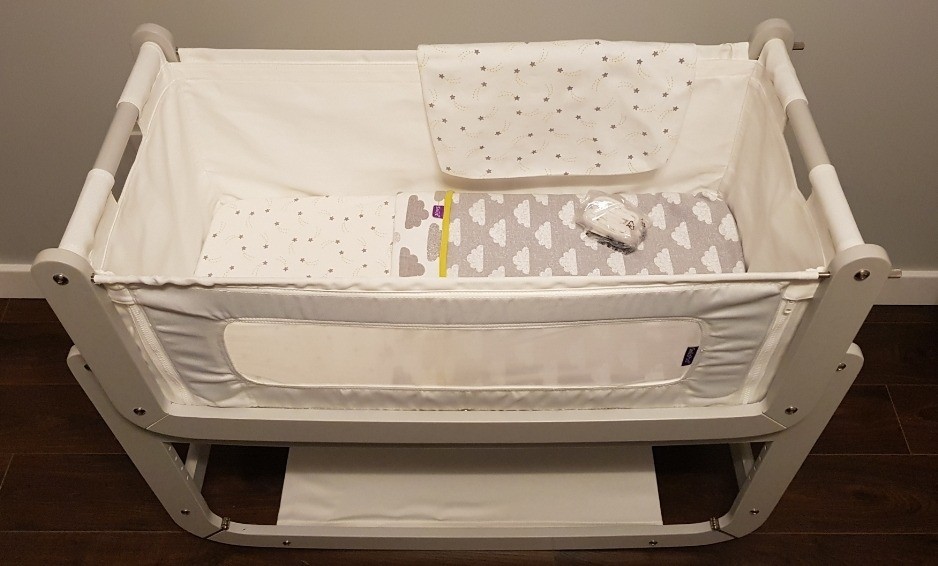 Special Edition Grey Snuzpod 2 Baby Bedside Crib in Shawlands