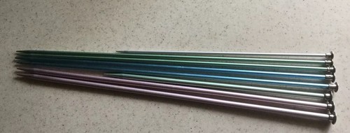 8 Vintage Aluminum Kinitting Needles some Zephyr USA 10, 8, 6 ,4