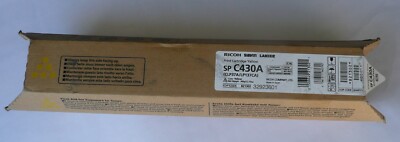 GENUINE Ricoh Toner 821302 Yellow Cartridge SP C430A, Made in Japan 026649213021