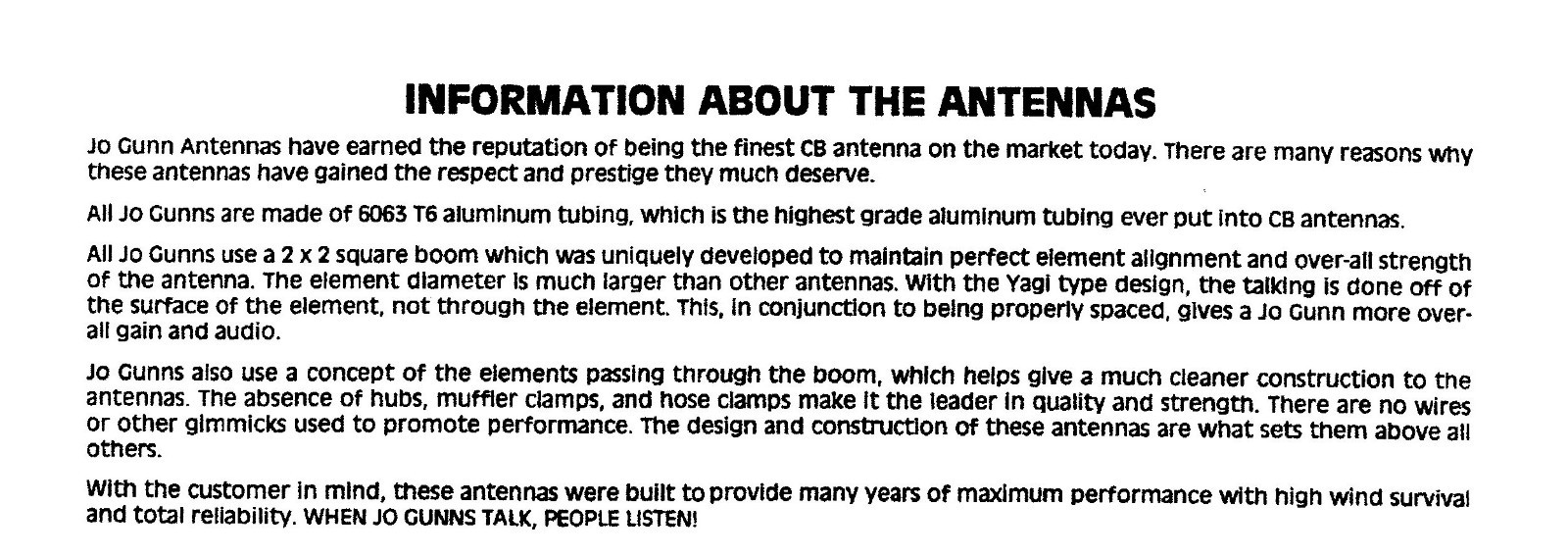 JoGunn 3x3 star  10/11 meter  Base Antenna