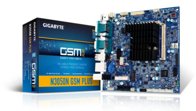 GA-N3050N GSM PLUS - Intel embedded cpu LVDS, 6 COM PORTS 6 watts Mini-ITX combo