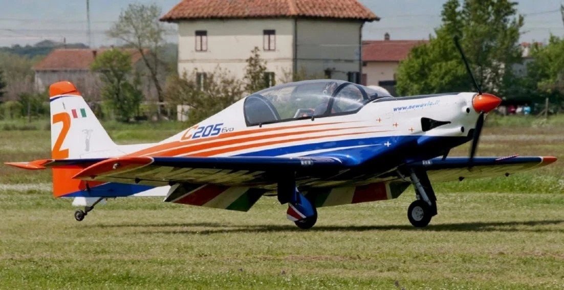 Avio C-205 Aerobatic Ultralight Desktop Wood Airplane Model Large 1/18