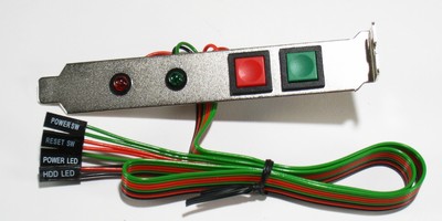 ATX Power Bracket - PC case power/reset switches & PWR/HD LED's on a PCI Bracket