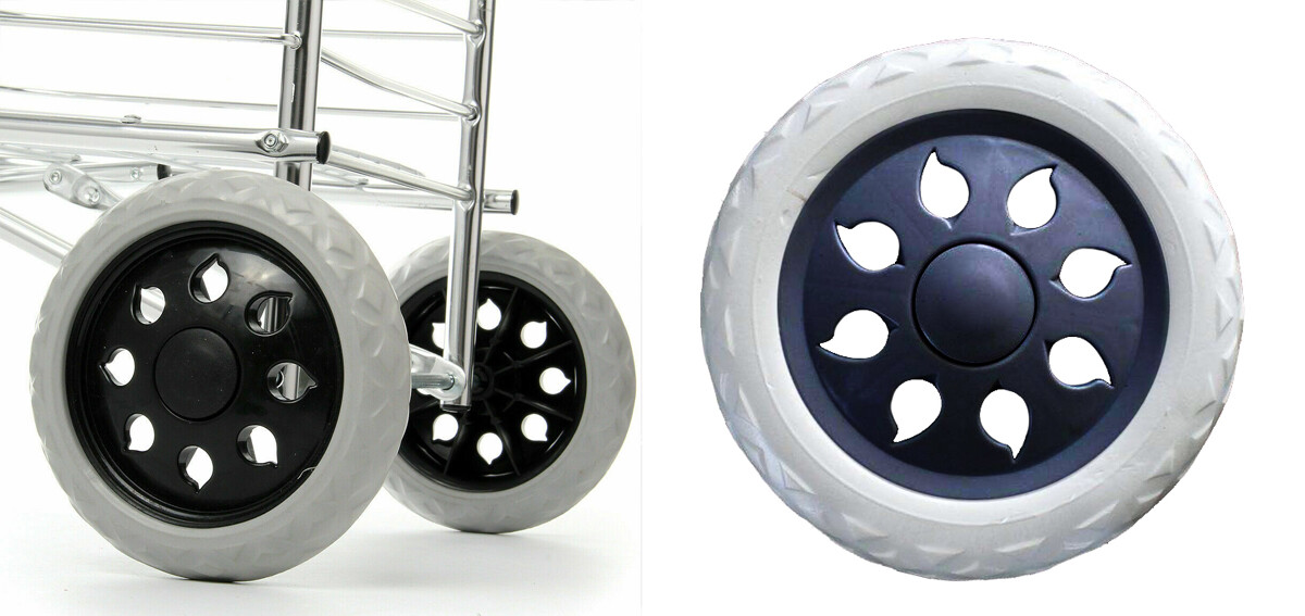 Replacement Wheels Shopping Trolley Black White Replace Wheel for