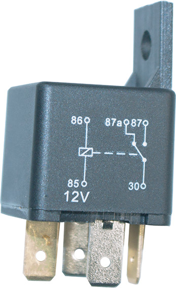 5 PIN CHANGEOVER AUTOMOTIVE RELAY WITH MOULDED BRACKET TYPE B 12V 30A