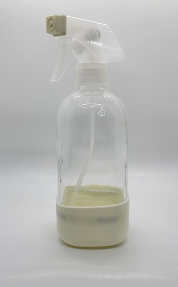 Grove Co 16oz Glass Spray Bottle Brilliant White Silicone Sleeve w/Spray Nozzle