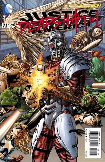 JLA 7.1 pg 11 DEADSHOT ORIGIN STORY-DEATH FROM ABOVE SUPER SPLASH BEST ON SALE