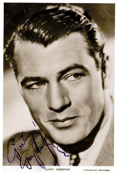 Garry Cooper  ++Autogramm++ ++Hollywood Legende++
