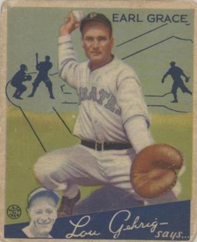 1934 Goudey Big League Chewing Gum - Earl Grace #58