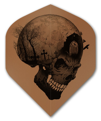 Alchemy Copper Headstone Skull Standard Dart Flightss