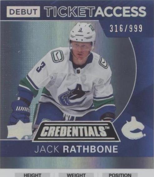 2021-22 Upper Deck Credentials - Jack Rathbone #51
