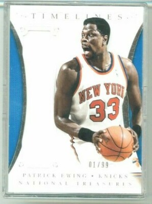 13/14 National Treasures Patrick Ewing Timelines Jersey #'ed 01/99