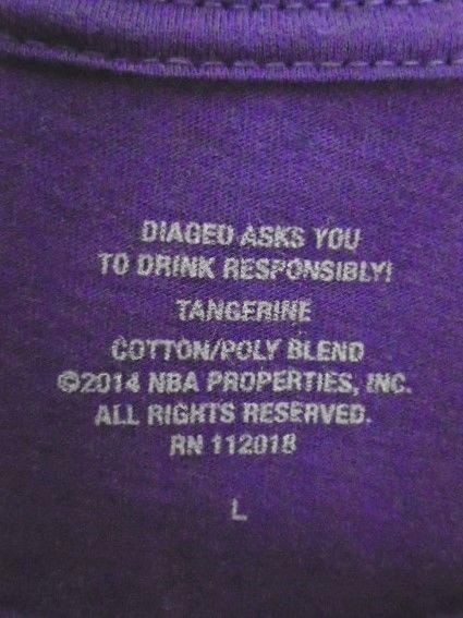 Crown Royal Purple T-Shirt Mens Large Short Sleeve Basketball 100% Cotton NOS