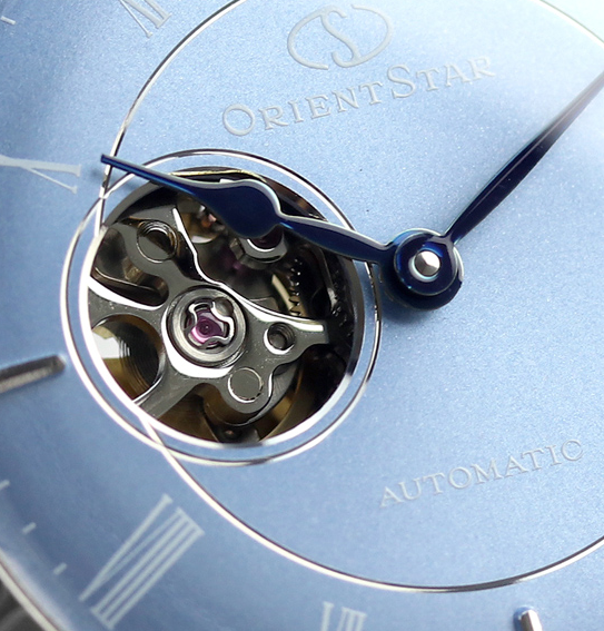 Pre-owned Orient Star Orient Semi Skeleton Blue Small Dial Women's Watch Rk-nd0013l