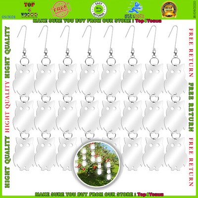 24PCS Bird Scare Devices - Owl Shape Bird Reflective Discs - Highly Reflective D