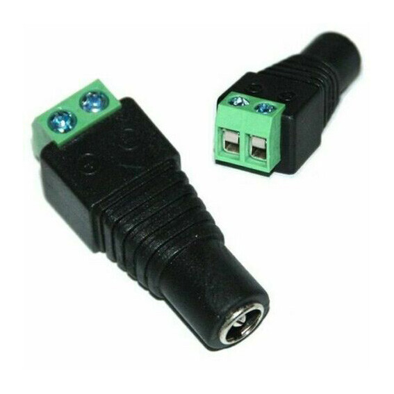 Male Female 5.5mm x 2.1mm DC Power Connector Plug Adapter For 12V 24V LED Strip