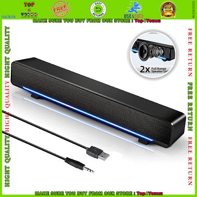 [Upgraded] USB Computer Speaker for Desktop Monitor Portable Laptop Speaker Mi