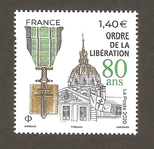 France 2020 Timbre NÂ° 5458 Ordre De La Liberation 80 Ans Neuf ** Luxe Mnh