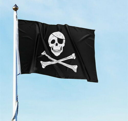 PIRATE FLAG 3 X 5 FEET SKULL AND CROSSBONES CROSS SWORDS JOLLY ROGER FAST SHIP!