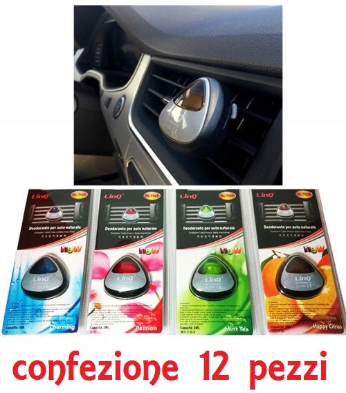 Set 12 Pezzi  Profumatore Profumo Deodorante Auto Varie Fragranze linq dl-t022