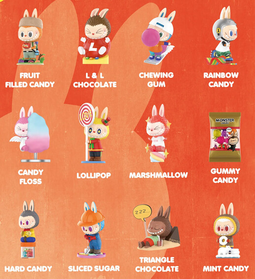 POP MART THE MONSTERS LABUBU ラブブToffee Pop Mart Labubu The Monsters Exciting Macaron Toffee Vinyl