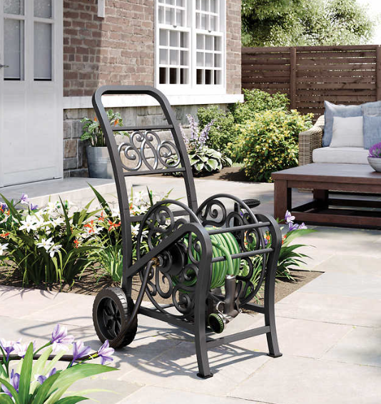 Suncast Hosemobile Elite Metal Decorative Hose Cart