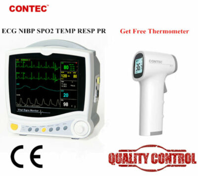CONTEC ICU Patient Monitor Vital Signs Monitor 6 Parameters CMS6800+Thermometer