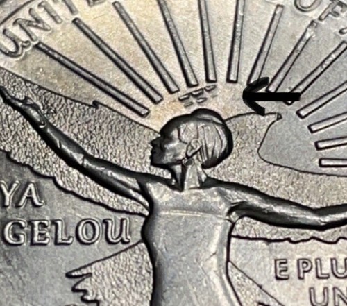 2022 P Maya Angelou Quarter RARE FRONT AND BACK IMPROPER