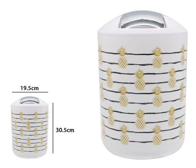 Pattumiera Cestino Secchio Rifiuti Gettacarte Accessorio Bagno Ananas dfh