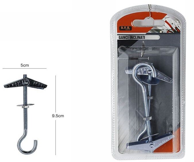 Confezione 2 Ganci Inclunati A Paracadute Per Controsoffittatura dfh