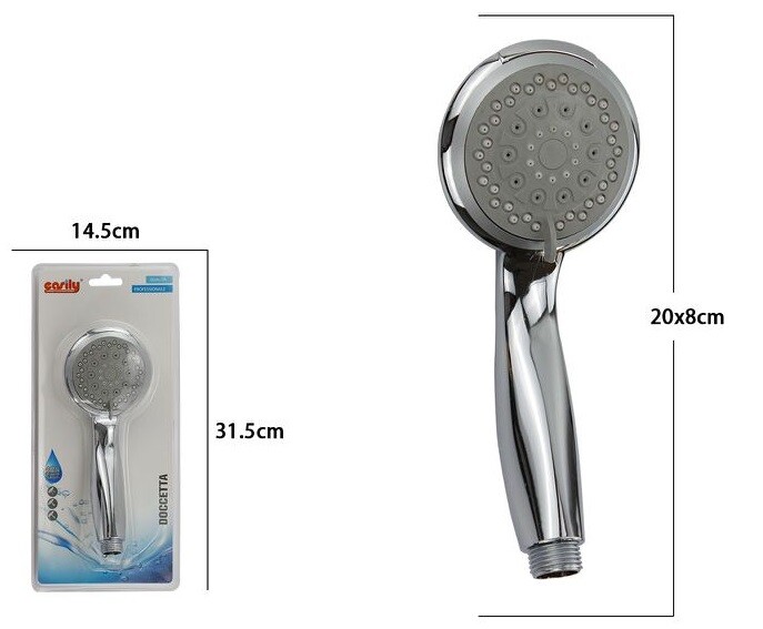 Bagno Doccetta Doccino Soffione Doccia Cornetta Rotondo Moderno 69343 dfh