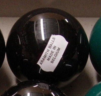 w/sticker New, Unused Belgian Aramith Billiard Ball SOLID BLACK 2-1/4'', 6 oz