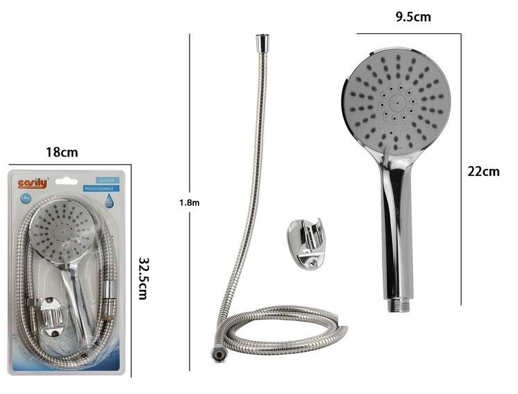 Kit Bagno Doccetta Doccino Soffione Doccia Con Laccio 1,8m e Staffa 69322 dfh