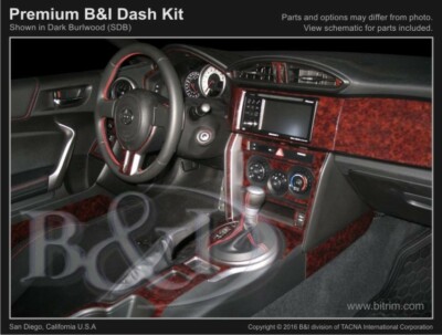Dash Trim Kit for SCION FR-S 13 14 15 16 17 carbon fiber wood aluminum