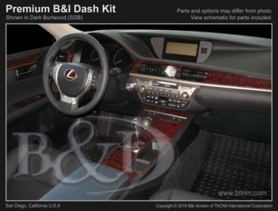 Dash Trim Kit for LEXUS ES 13 14 15 carbon fiber wood aluminum