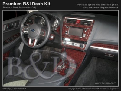 Dash Trim Kit for SUBARU LEGACY 15 16 17 carbon fiber wood aluminum