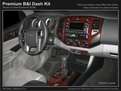 Dash Trim Kit for TOYOTA TACOMA 12 13 14 15 carbon fiber wood aluminum