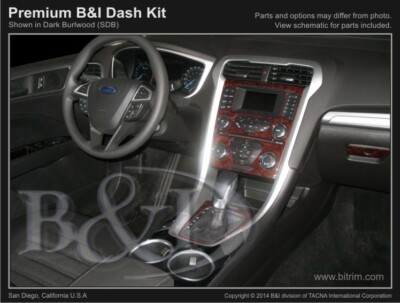 Dash Trim Kit for FORD FUSION 13 14 15 carbon fiber wood aluminum