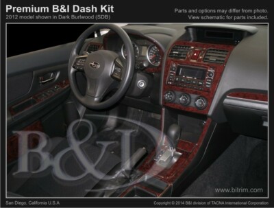 Dash Trim Kit for SUBARU IMPREZA 12 13 14 carbon fiber wood aluminum