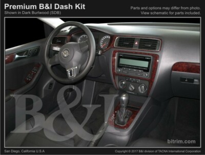 Dash Trim Kit for VOLKSWAGEN JETTA 11 12 13 14 carbon fiber wood aluminum