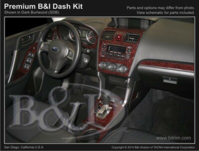 Dash Trim Kit for SUBARU FORESTER 16 17 carbon fiber wood aluminum