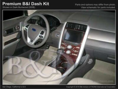 Dash Trim Kit for FORD EDGE 11 12 13 14 carbon fiber wood aluminum
