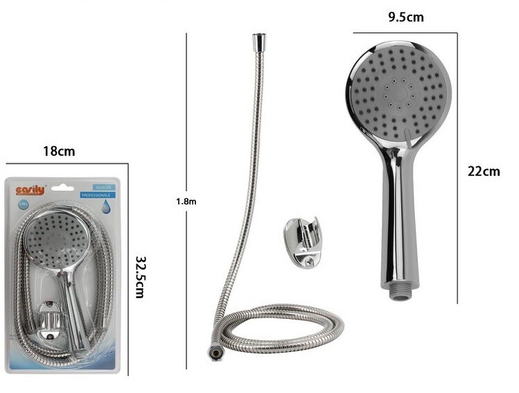 Kit Bagno Doccetta Doccino Soffione Doccia Con Laccio 1,8m e Staffa 69350 dfh