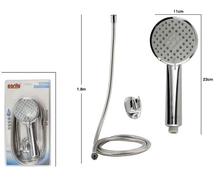 Kit Bagno Doccetta Doccino Soffione Doccia Con Laccio 1,8m e Staffa 69067 dfh