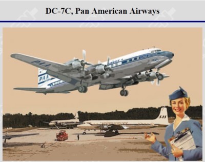 Roden 301 DC-7C Pan American World Airways (PAA), 1:144 scale plastic model kit
