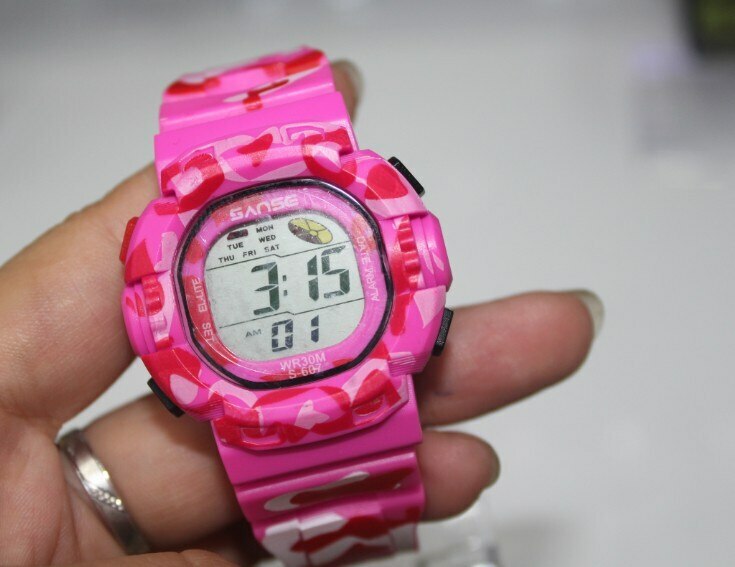 Orologio Sportivo Sanse S-607 Subacqueo Digitale Bambini Camouflage Rosa lac