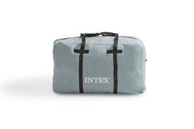 Inflatable Boat 4-Person Intex Excursion Dinghy Set Aluminum Oars High Air Pump