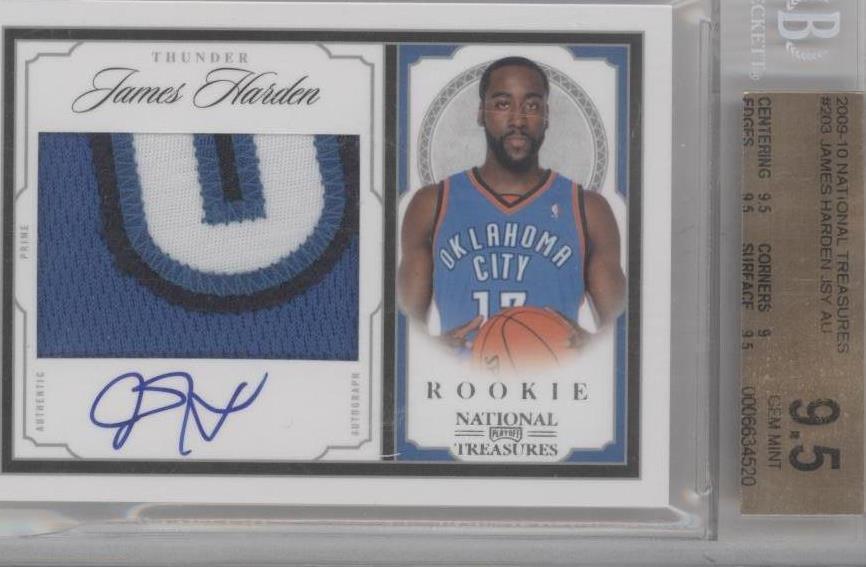 2009-10 Playoff National Treasures - James Harden #203